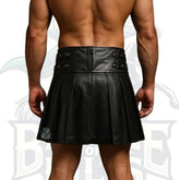 Stylish Gothic Punk Gladiator Kilt – Handmade Leather Kilt for Men